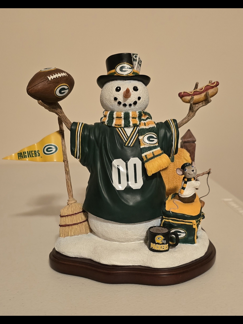 Rare Danbury Mint Packers Snowman